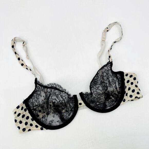 Andres Sarda polka dot lace unlined bra - Picture 2 of 5